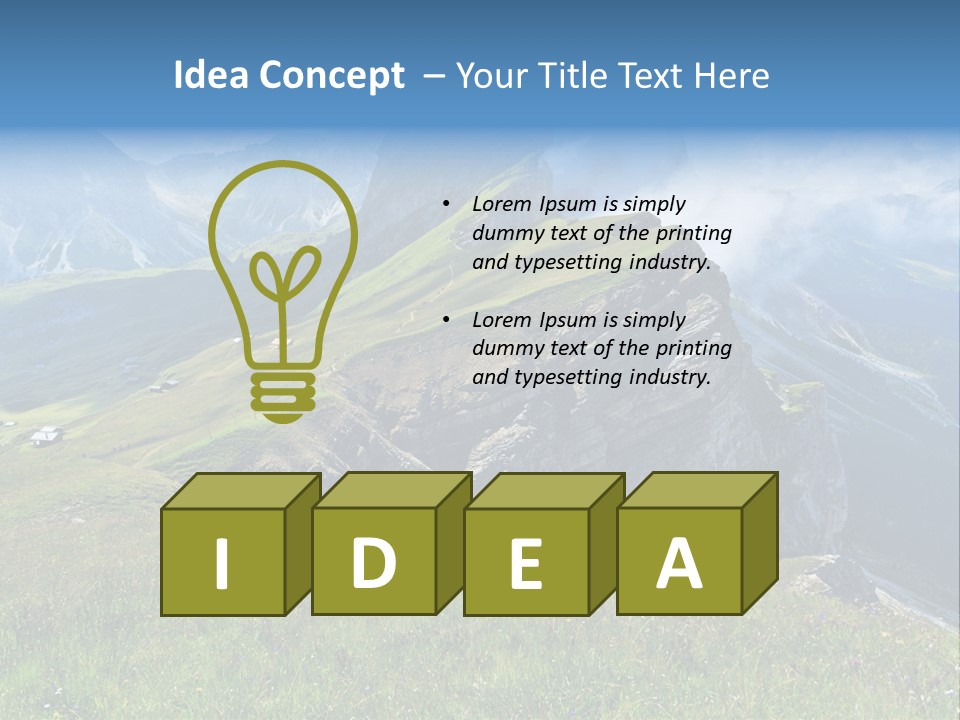 Summer Day Ortisei PowerPoint Template