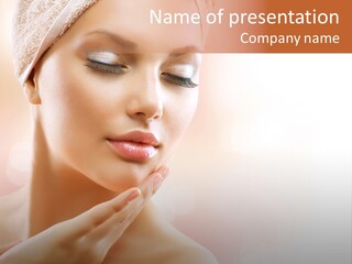 Touch Face Head PowerPoint Template