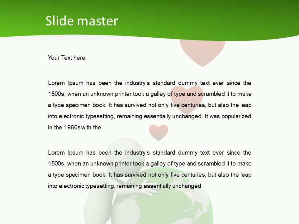 Gesture Holding Map PowerPoint Template