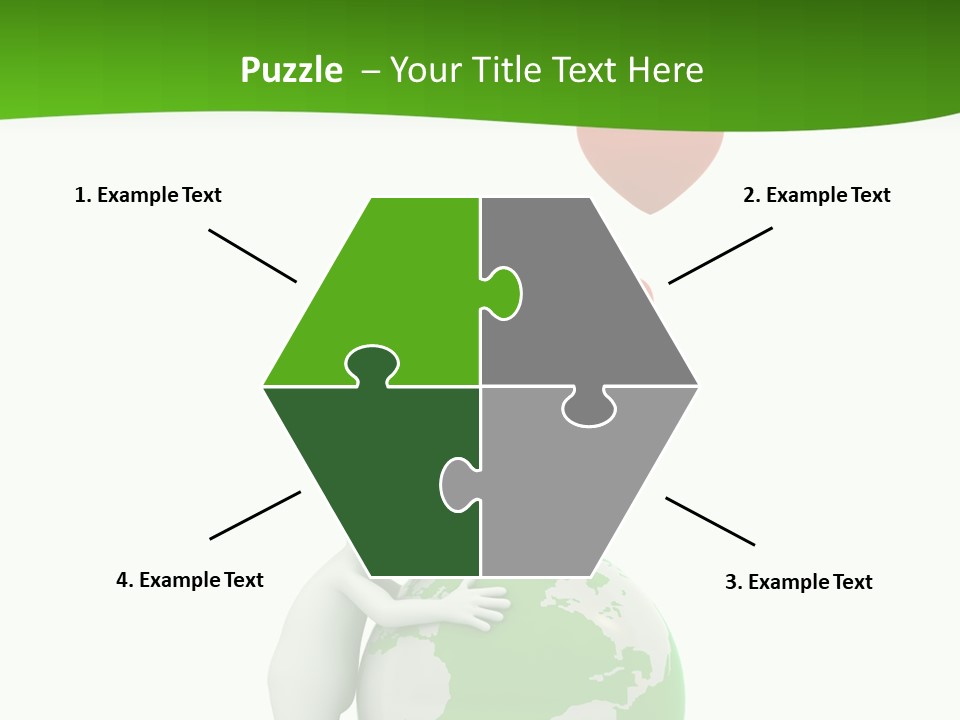 Gesture Holding Map PowerPoint Template