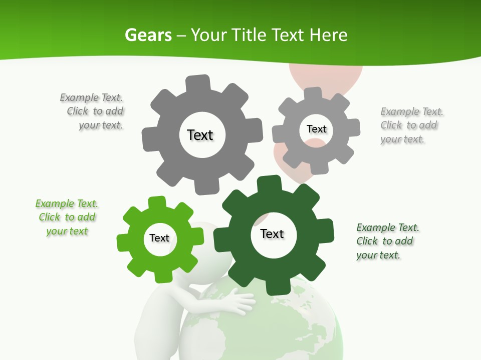 Gesture Holding Map PowerPoint Template