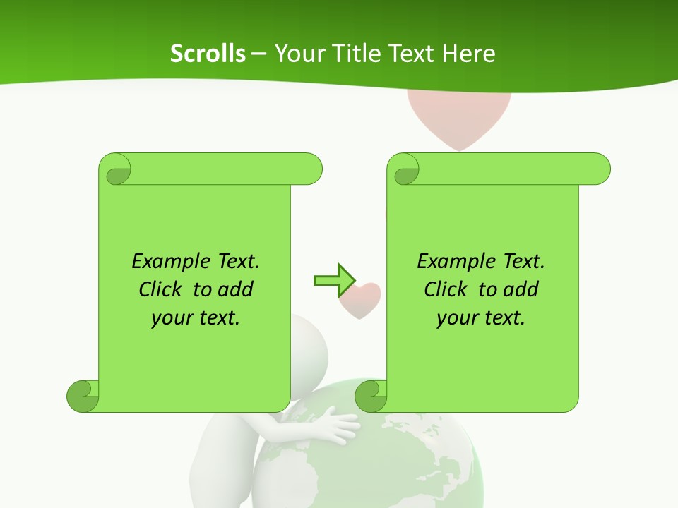 Gesture Holding Map PowerPoint Template