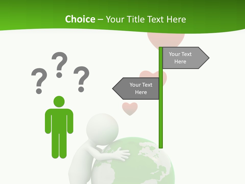 Gesture Holding Map PowerPoint Template