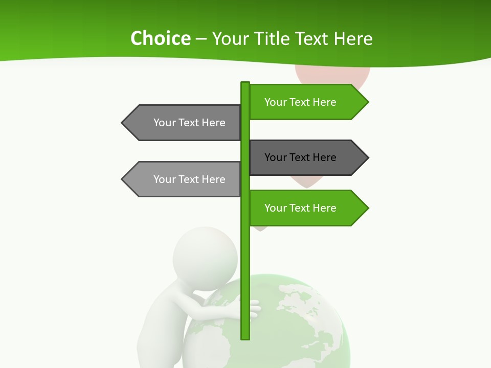 Gesture Holding Map PowerPoint Template