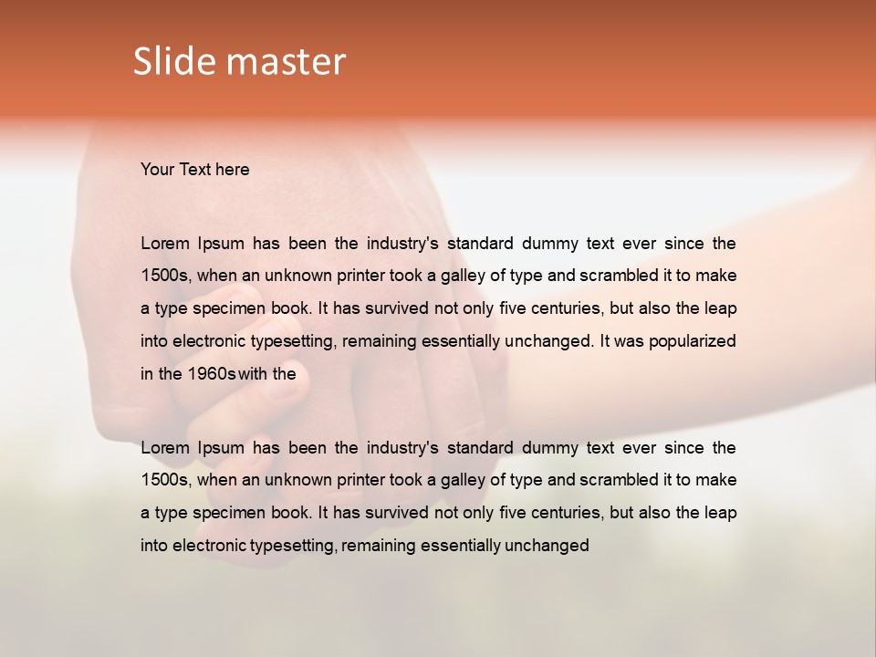 Little Holds Father PowerPoint Template