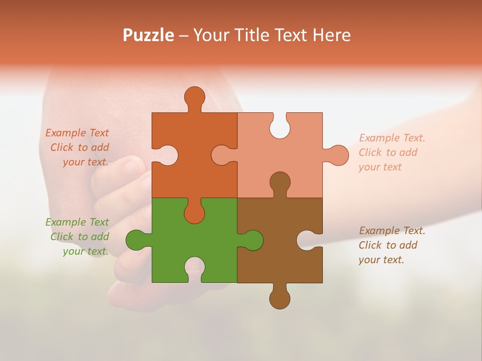 Little Holds Father PowerPoint Template