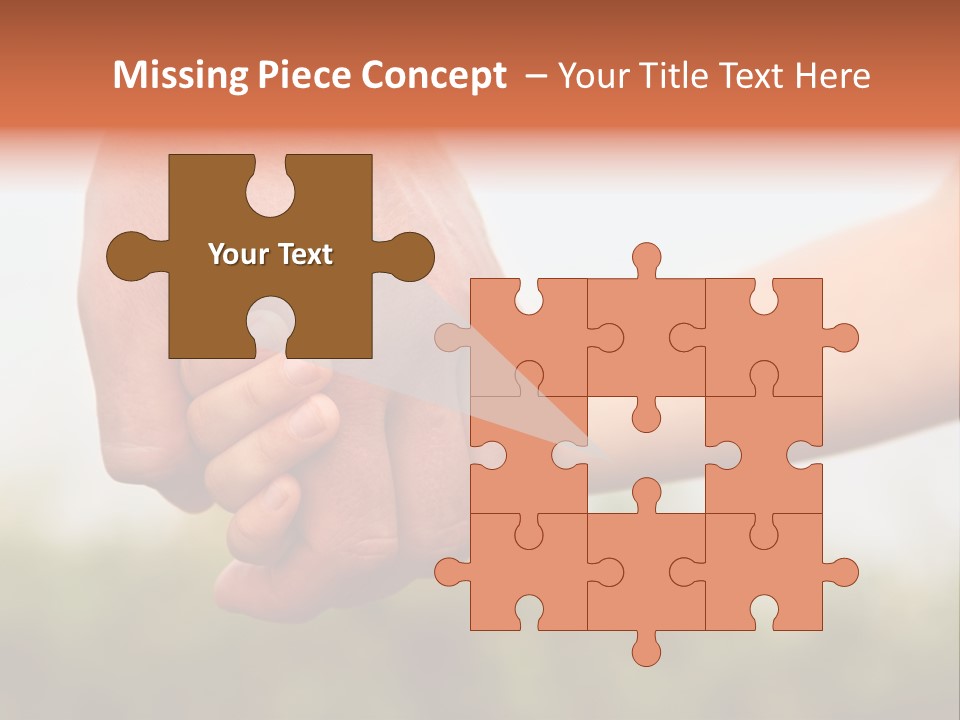 Little Holds Father PowerPoint Template