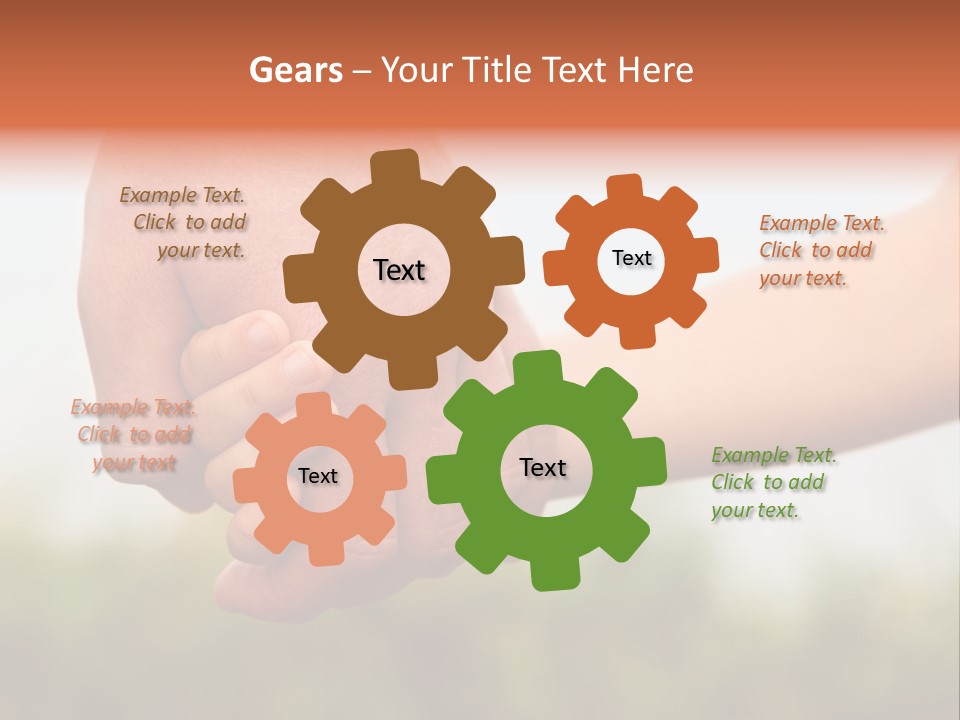 Little Holds Father PowerPoint Template