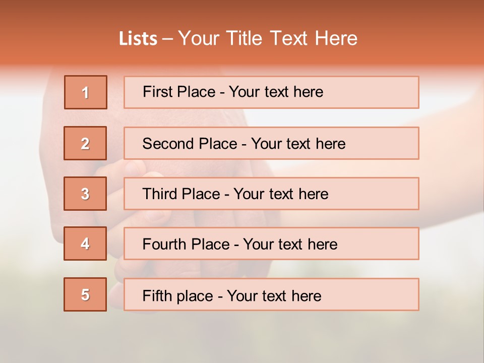 Little Holds Father PowerPoint Template