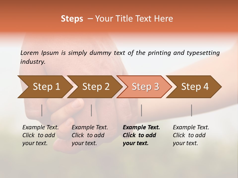 Little Holds Father PowerPoint Template