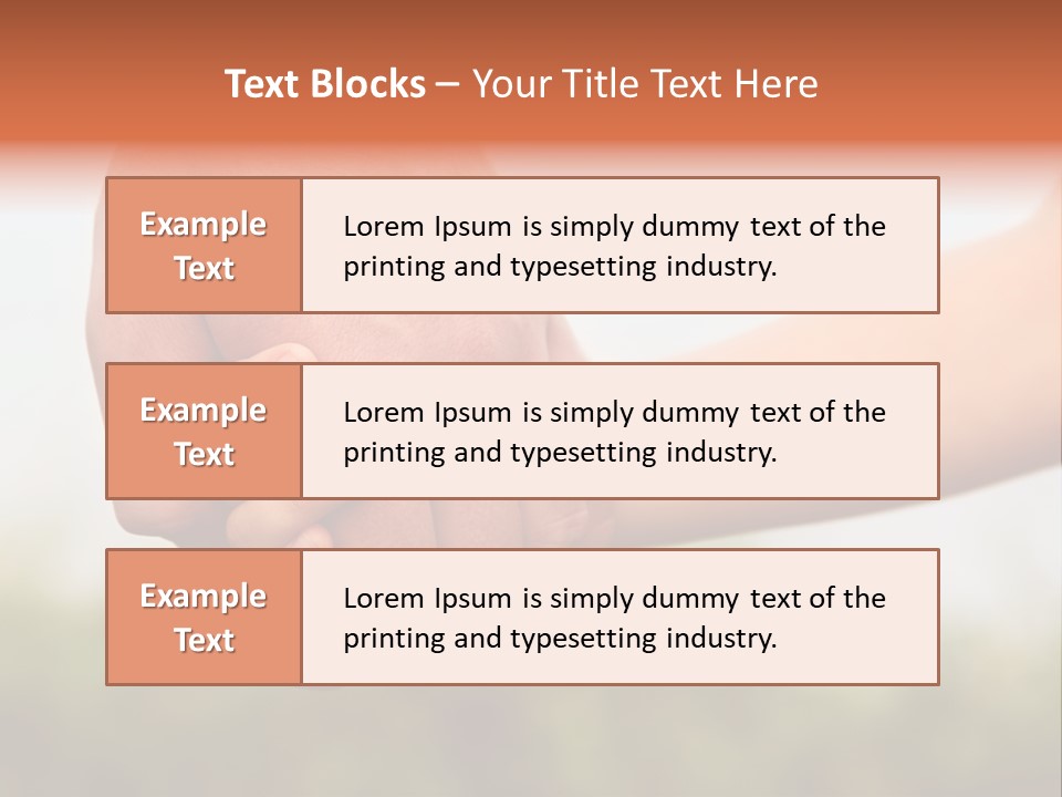 Little Holds Father PowerPoint Template