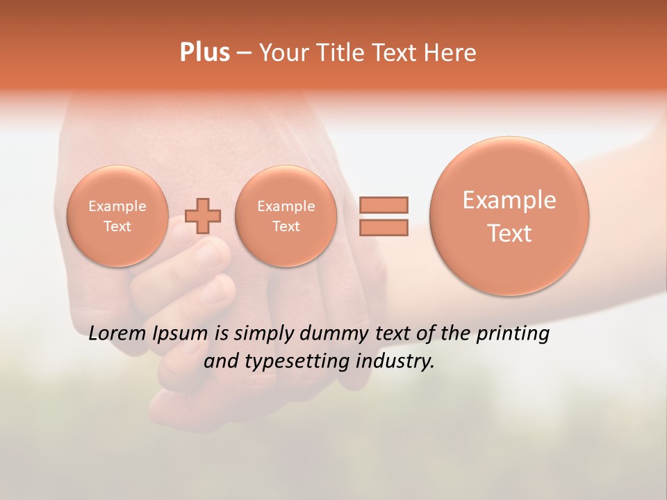Little Holds Father PowerPoint Template