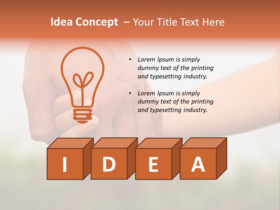 Little Holds Father PowerPoint Template