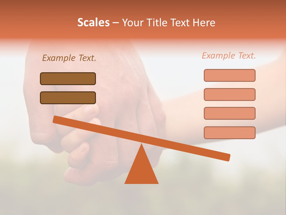 Little Holds Father PowerPoint Template