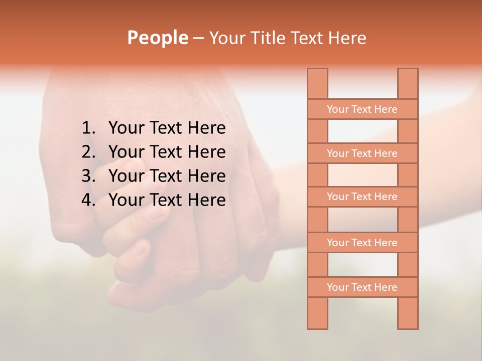 Little Holds Father PowerPoint Template