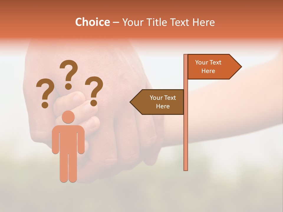 Little Holds Father PowerPoint Template