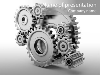 Connect Element Gearwheels PowerPoint Template