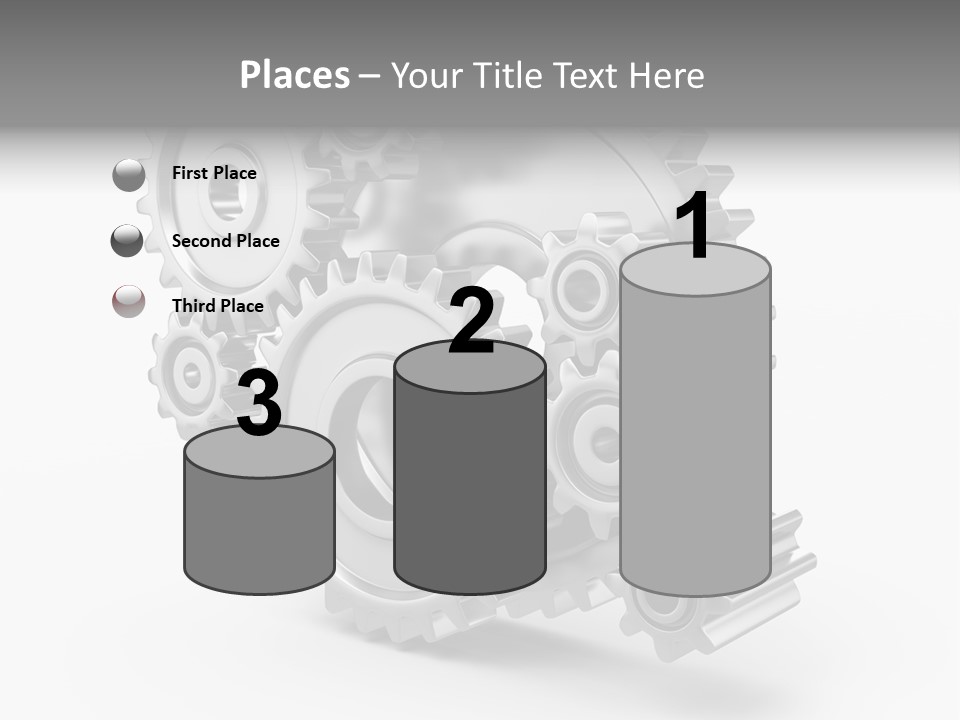 Connect Element Gearwheels PowerPoint Template
