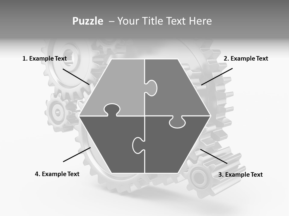 Connect Element Gearwheels PowerPoint Template