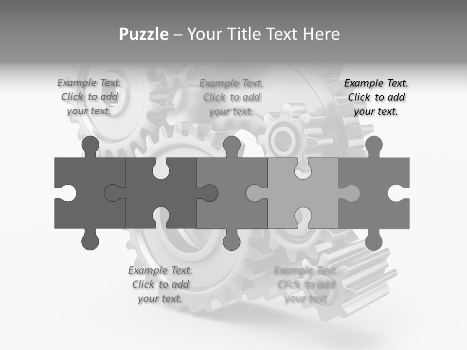 Connect Element Gearwheels PowerPoint Template