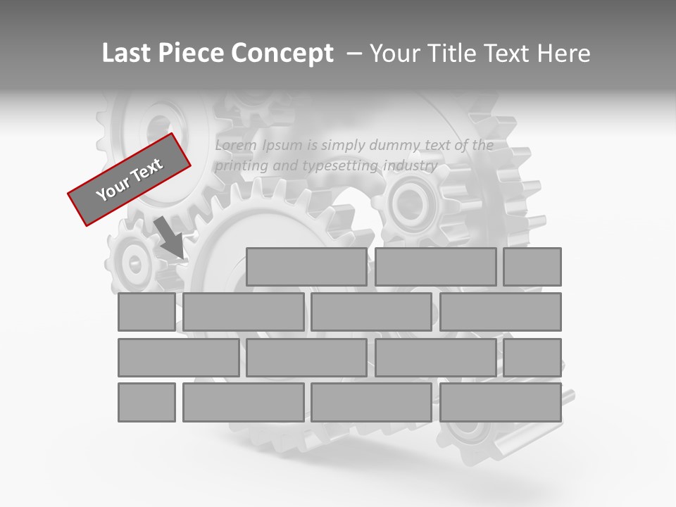 Connect Element Gearwheels PowerPoint Template