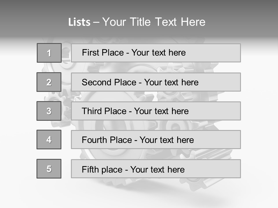 Connect Element Gearwheels PowerPoint Template