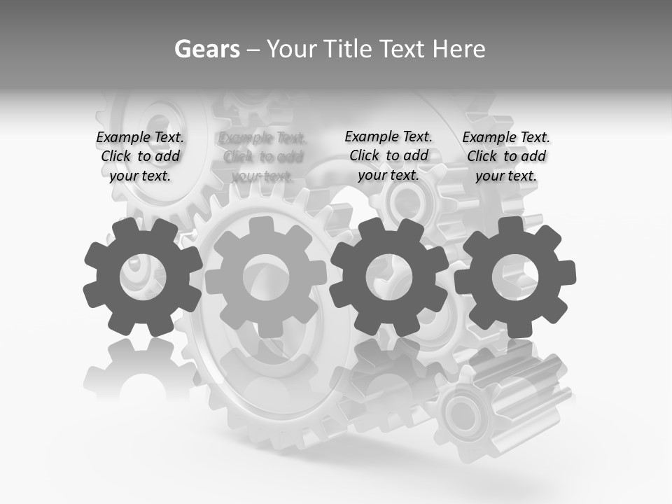 Connect Element Gearwheels PowerPoint Template