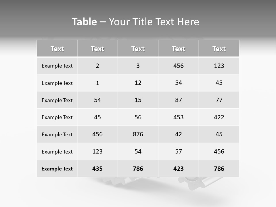 Connect Element Gearwheels PowerPoint Template