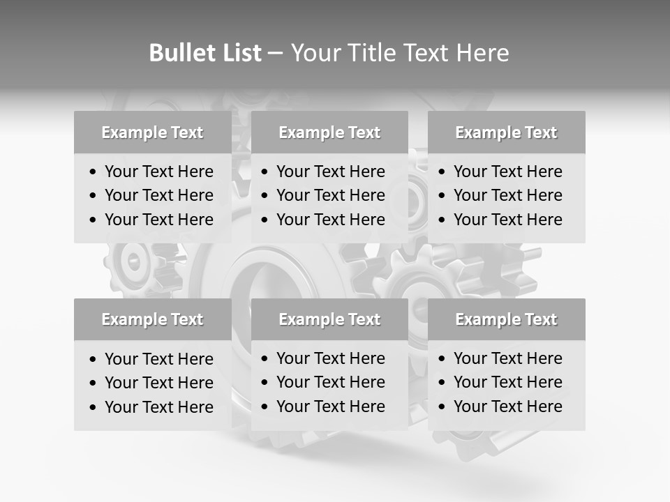 Connect Element Gearwheels PowerPoint Template