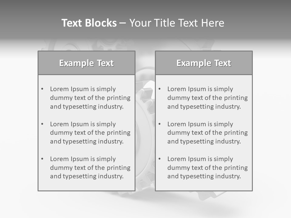 Connect Element Gearwheels PowerPoint Template