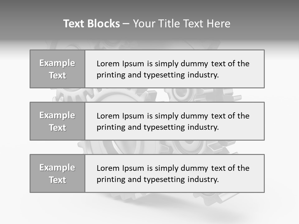 Connect Element Gearwheels PowerPoint Template