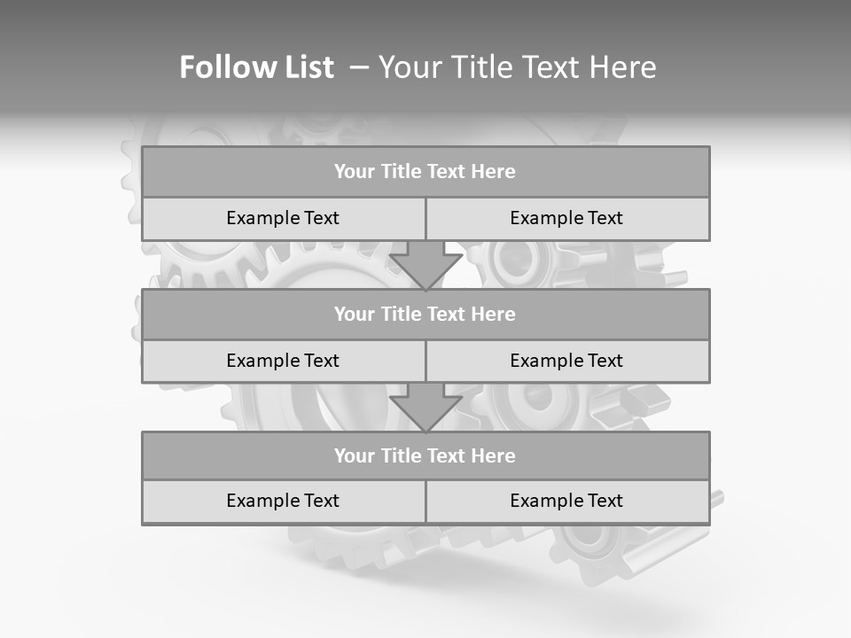 Connect Element Gearwheels PowerPoint Template