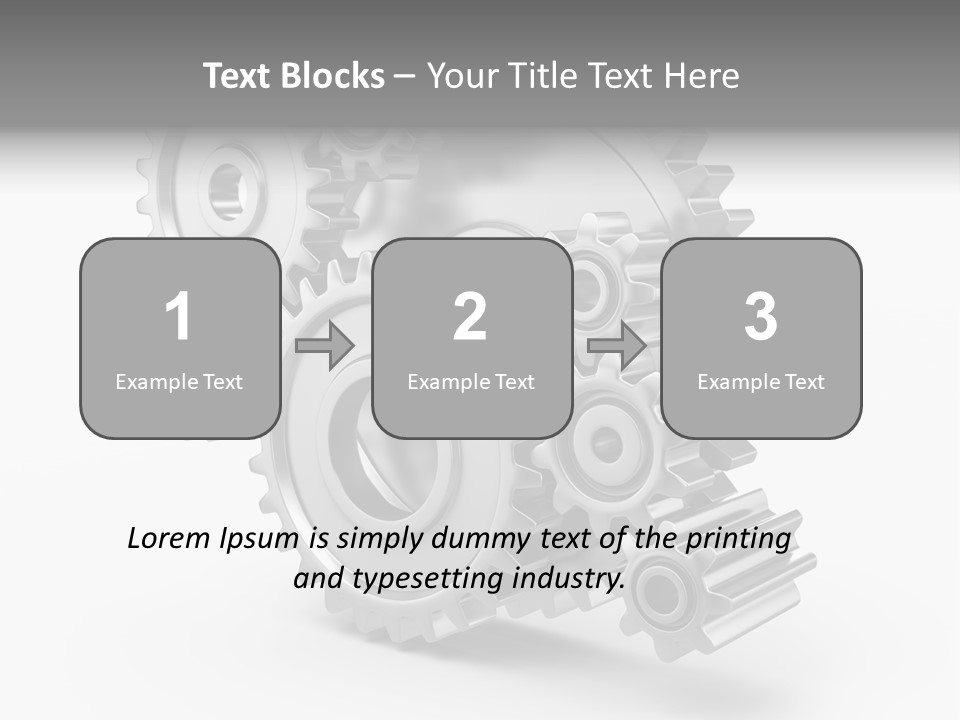 Connect Element Gearwheels PowerPoint Template