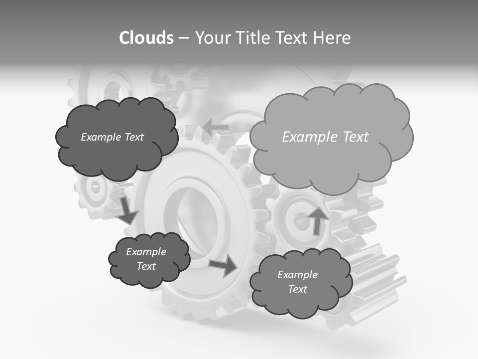 Connect Element Gearwheels PowerPoint Template