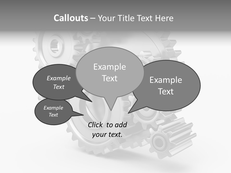 Connect Element Gearwheels PowerPoint Template