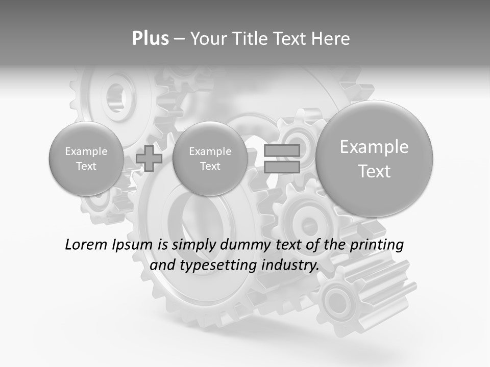 Connect Element Gearwheels PowerPoint Template