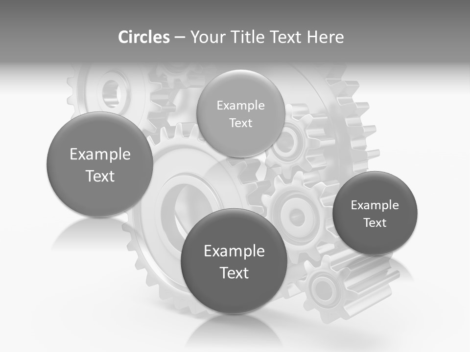 Connect Element Gearwheels PowerPoint Template