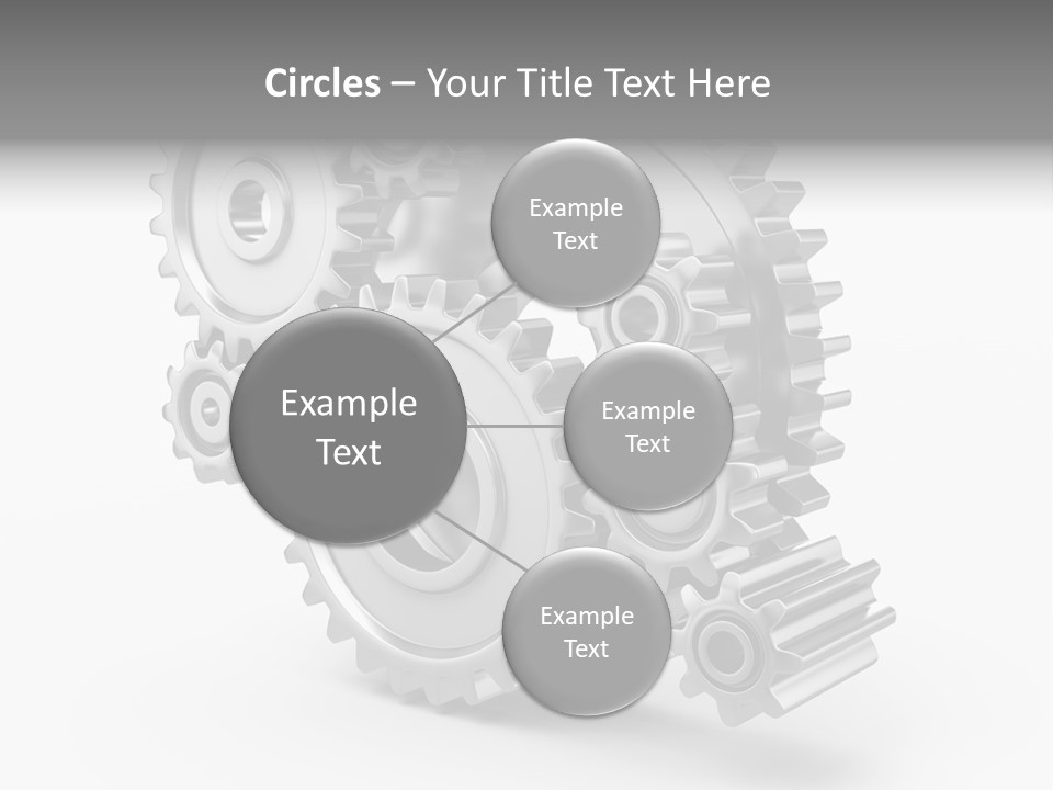 Connect Element Gearwheels PowerPoint Template