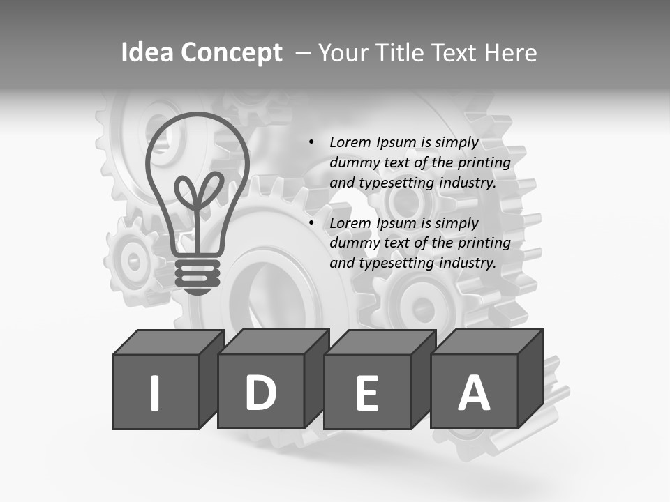 Connect Element Gearwheels PowerPoint Template