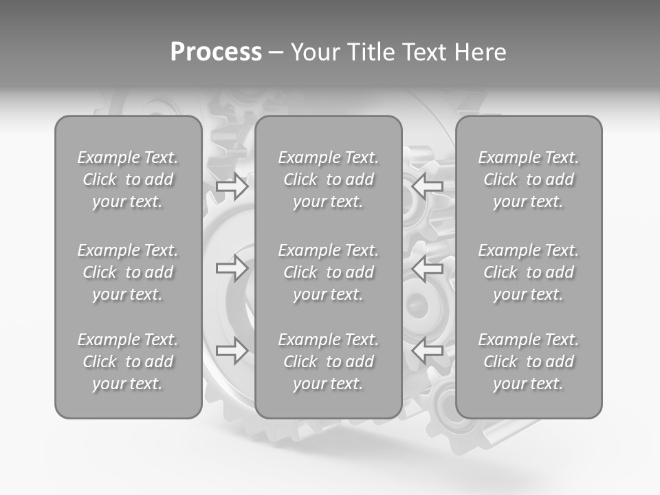 Connect Element Gearwheels PowerPoint Template