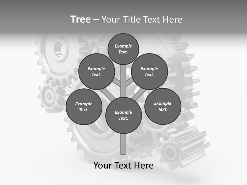 Connect Element Gearwheels PowerPoint Template