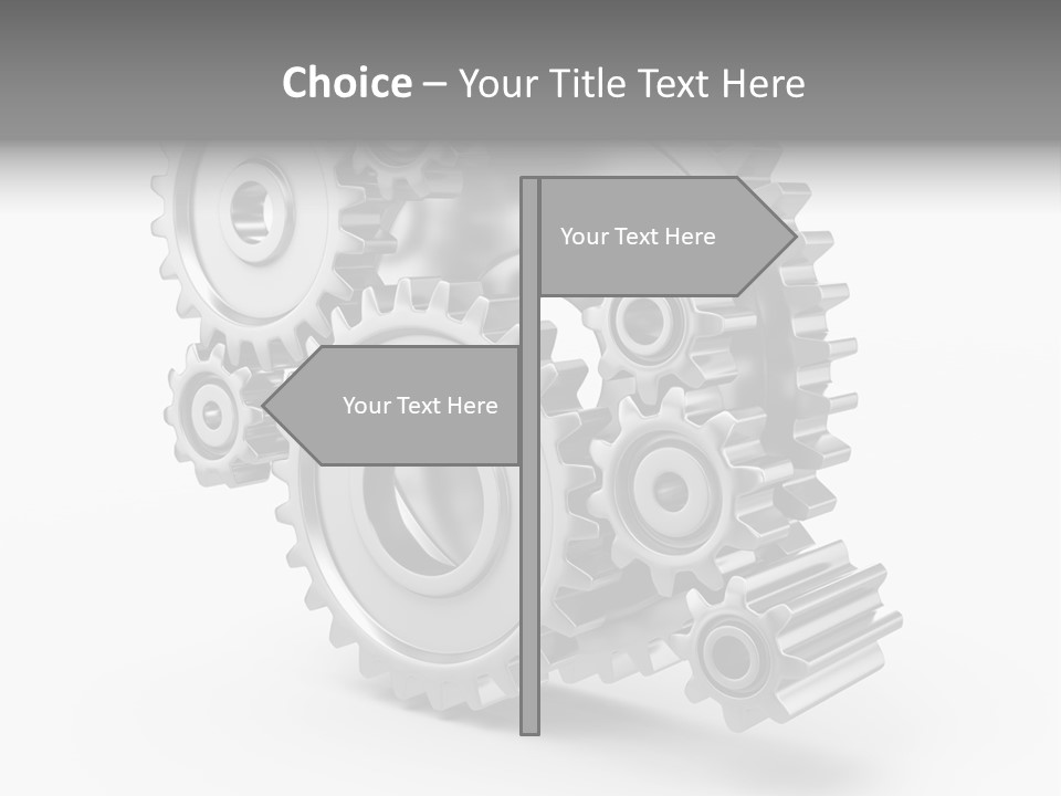 Connect Element Gearwheels PowerPoint Template