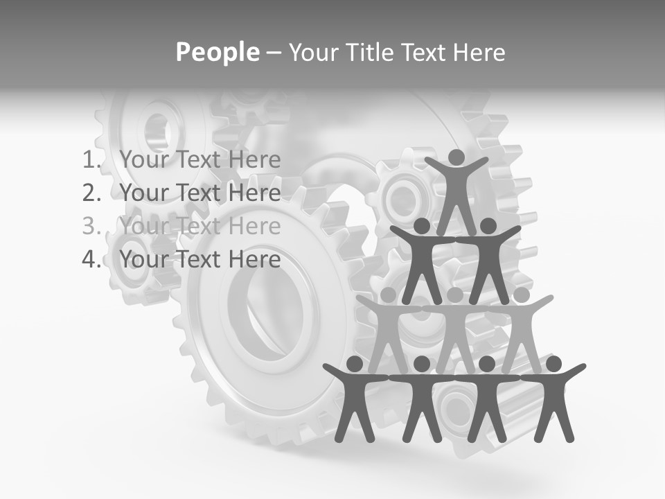 Connect Element Gearwheels PowerPoint Template