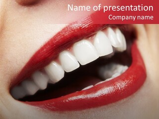 Lips Smile Whitening PowerPoint Template