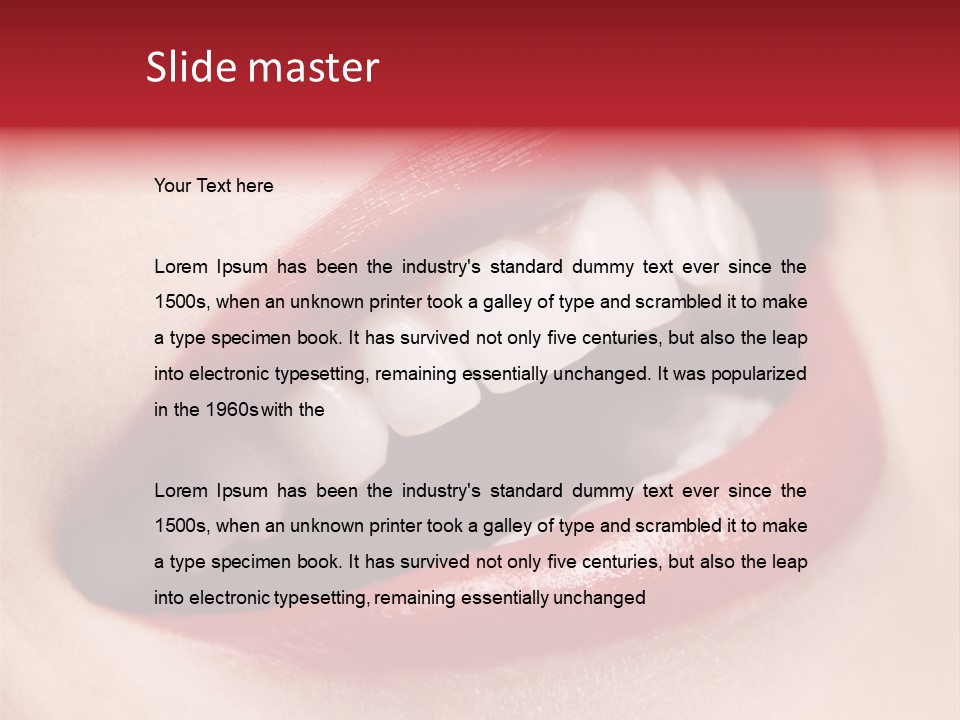 Lips Smile Whitening PowerPoint Template