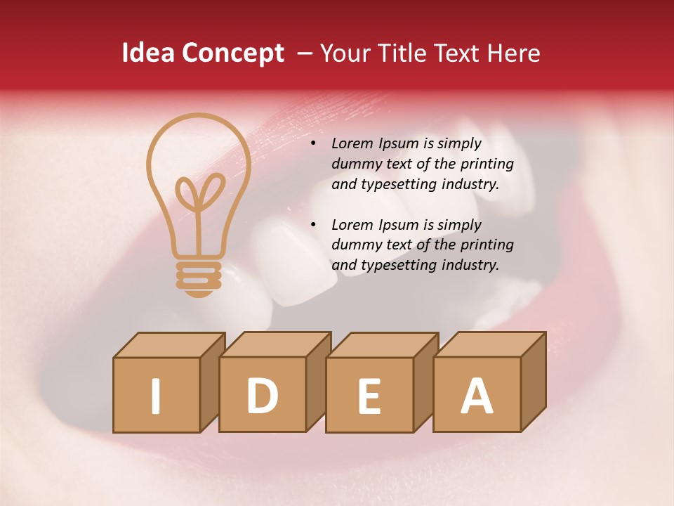 Lips Smile Whitening PowerPoint Template