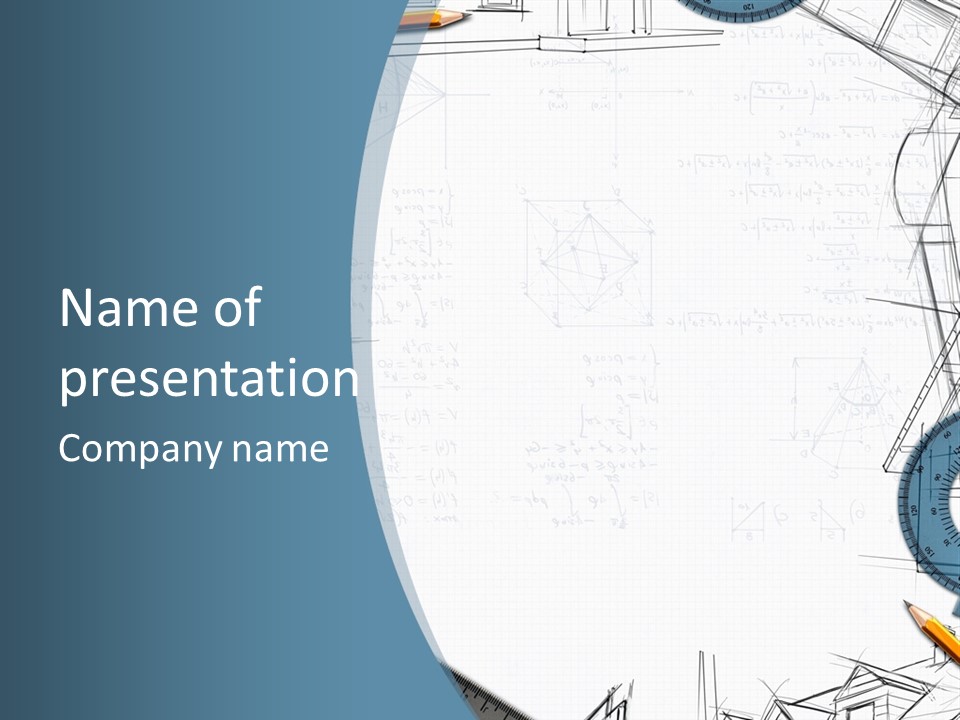 Pencil Build Entrepreneur PowerPoint Template