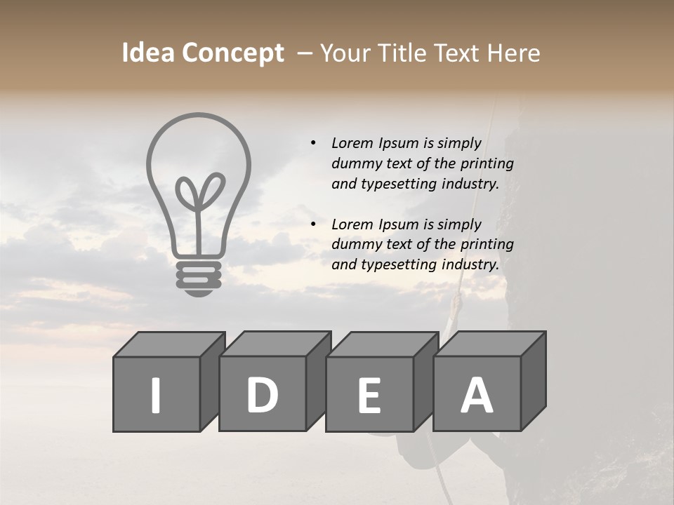 Business Rock Manager PowerPoint Template