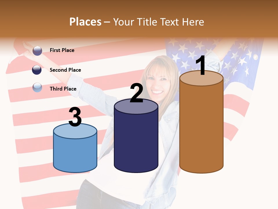 Holding Excited Cheerful PowerPoint Template