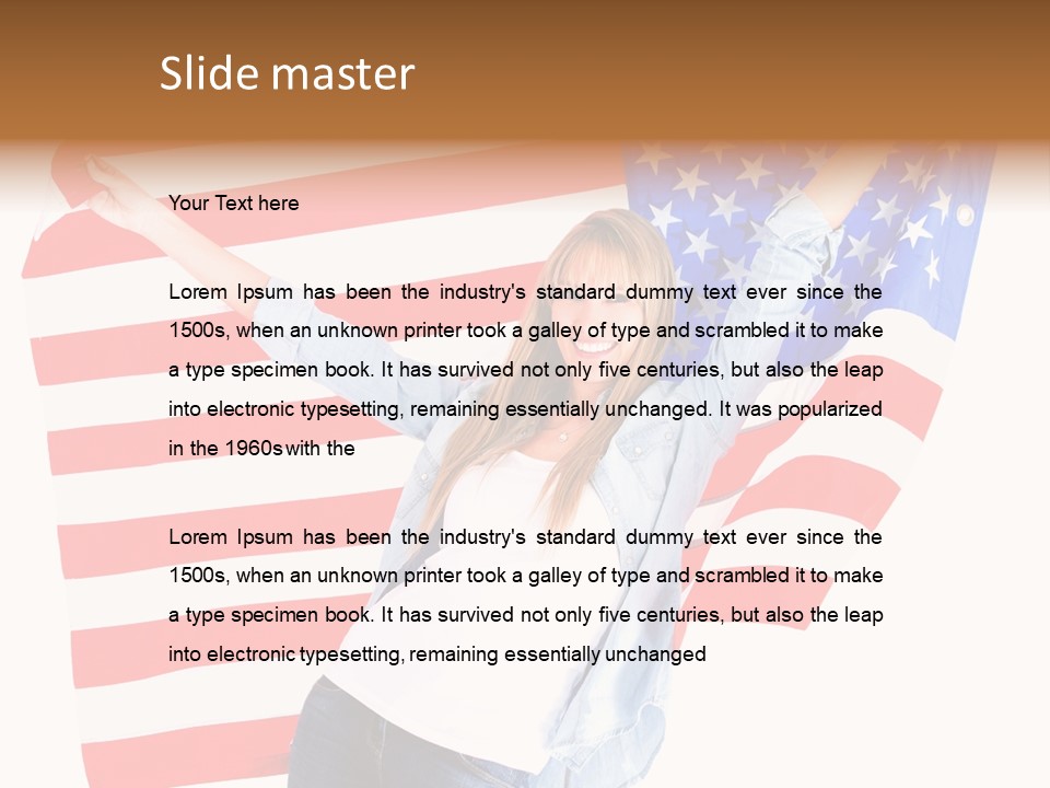 Holding Excited Cheerful PowerPoint Template